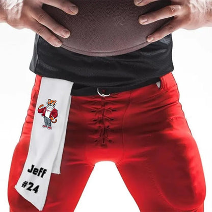 Sports streamer towel personalized for player   towel custom streamer