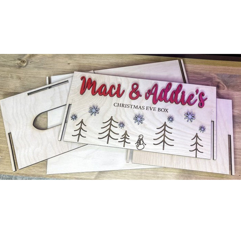 Christmas Eve Box | Decor crate Christmas |Personalized Box Xmas Eve