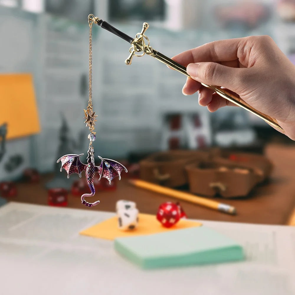 Personalized Dragon Sword Bead Star Fantasy Bookmark