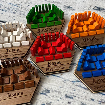 Personalized Game Piece Holders for popular game board