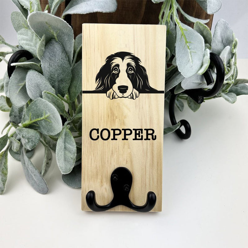 Personalized Dog Breed Leash Holder | Custom Minimalist Hanger
