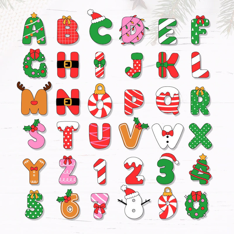Personalized Kids Name Letter Ornament: Acrylic Christmas