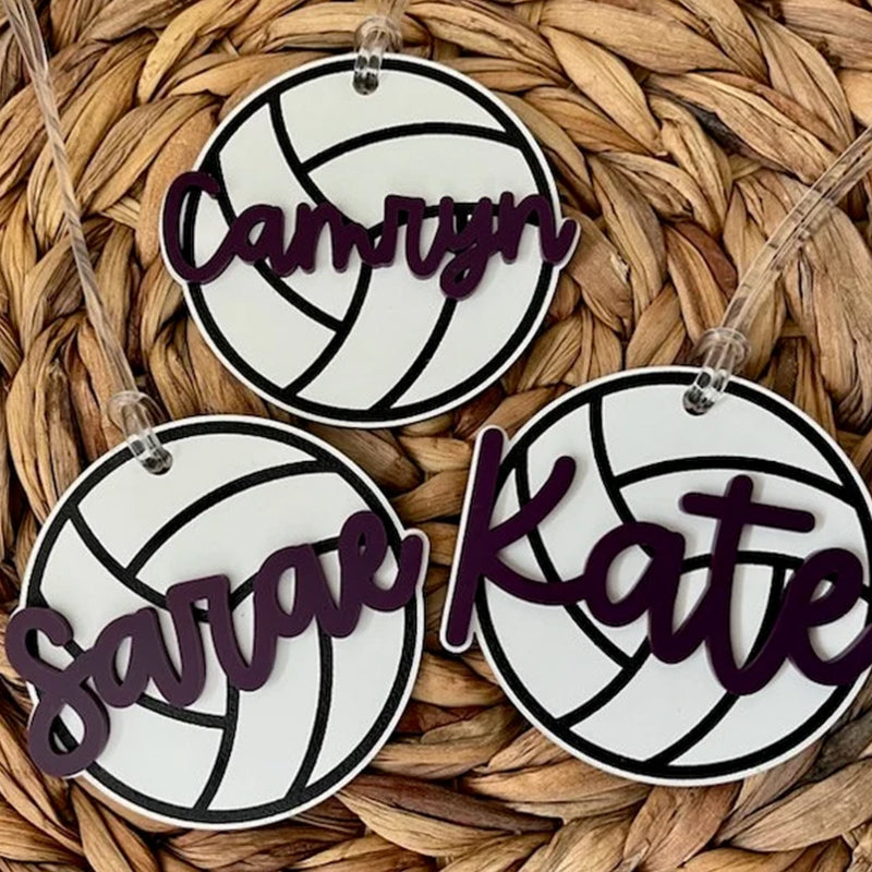 Personalized Name Tag Personalized Baseball Swimming Lacrosse Volleyball Hockey Soccer Dance Cheer Pom Tennis Football Hockey Track Pickleball Basketball Bag Tag