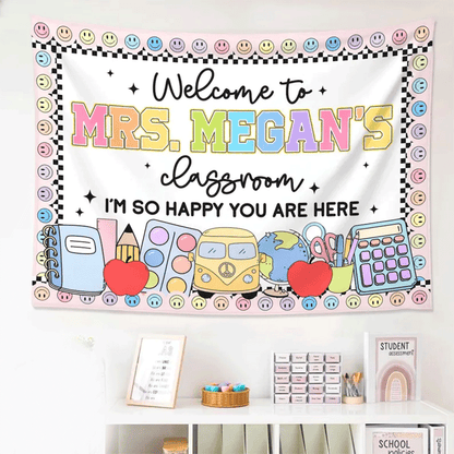 Welcome to Classroom Tapestry, Custom Name Teacher Tapestry