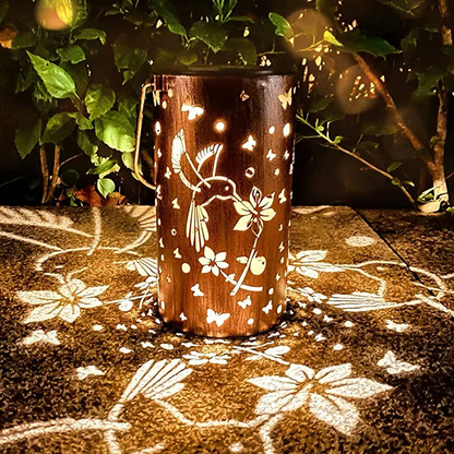 Metal Hanging Light, Shadow Casting Garden Decor
