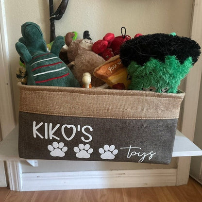 Custom Dog Storage Basket Personalized Dog Toy Basket Dog Toy Box
