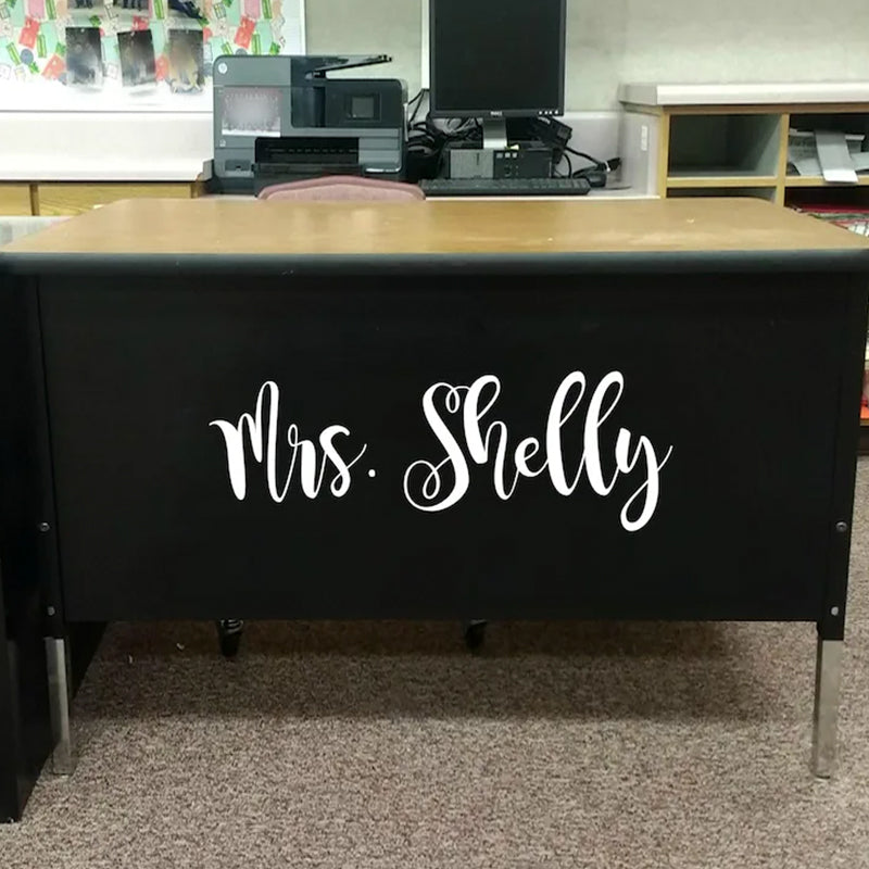 Teacher name, teacher desk decal, classroom decor