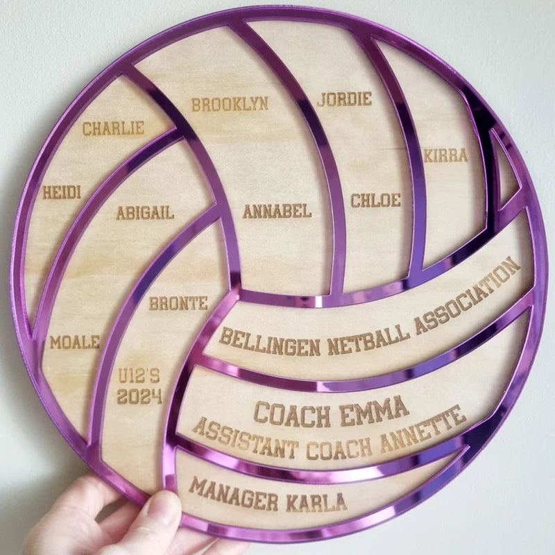 Personalised Netball Coach Plaque, Custom Netball Gift