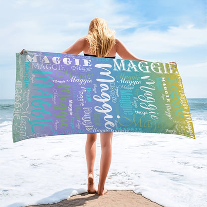Personalized Name Beach Towel