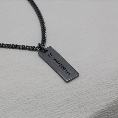Engraved Custom Necklace for Men-Customized Necklace