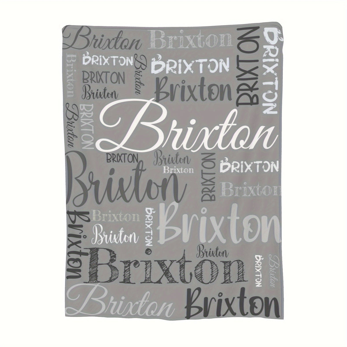 Personalized,Blankets  Soft & Cozy, All-Season Vintage Print in Pink & Black with White Text