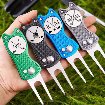 Personalized Golf Divot Tool With Ball Marker,Custom Retractable Divot Tool