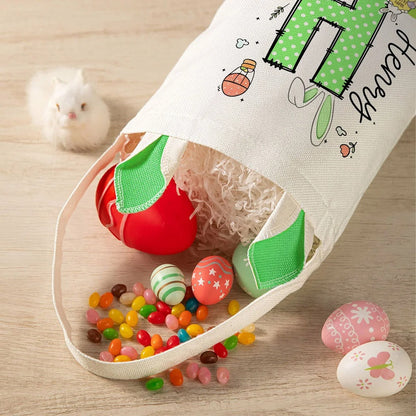 Personalized Easter Bunny Carrot Eggs Large Capacity Basket
