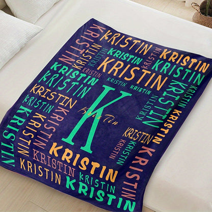 Personalized Polyester Blanket - Custom Name Blanket