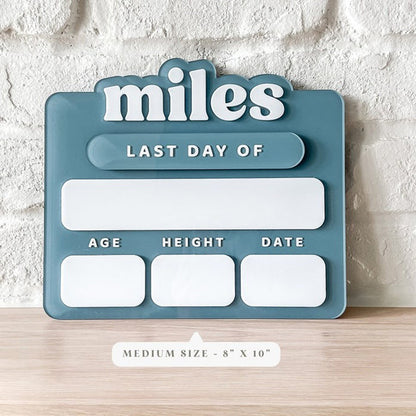 Acrylic First Day of School Sign|Personalized School Sign