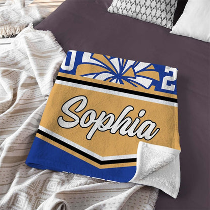 Personalized Cheerleading Blanket Custom Name Senior Cheer