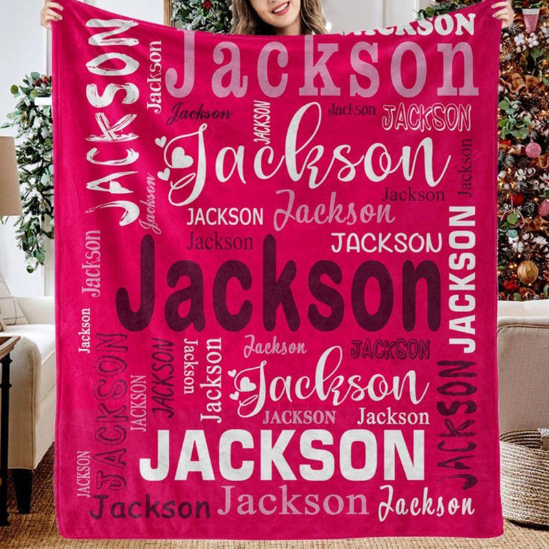 Personalized Name Blanket for Children, Customized Name Baby Blankets
