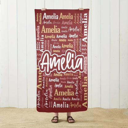 Personalized Name Beach Towel - Super Absorbent