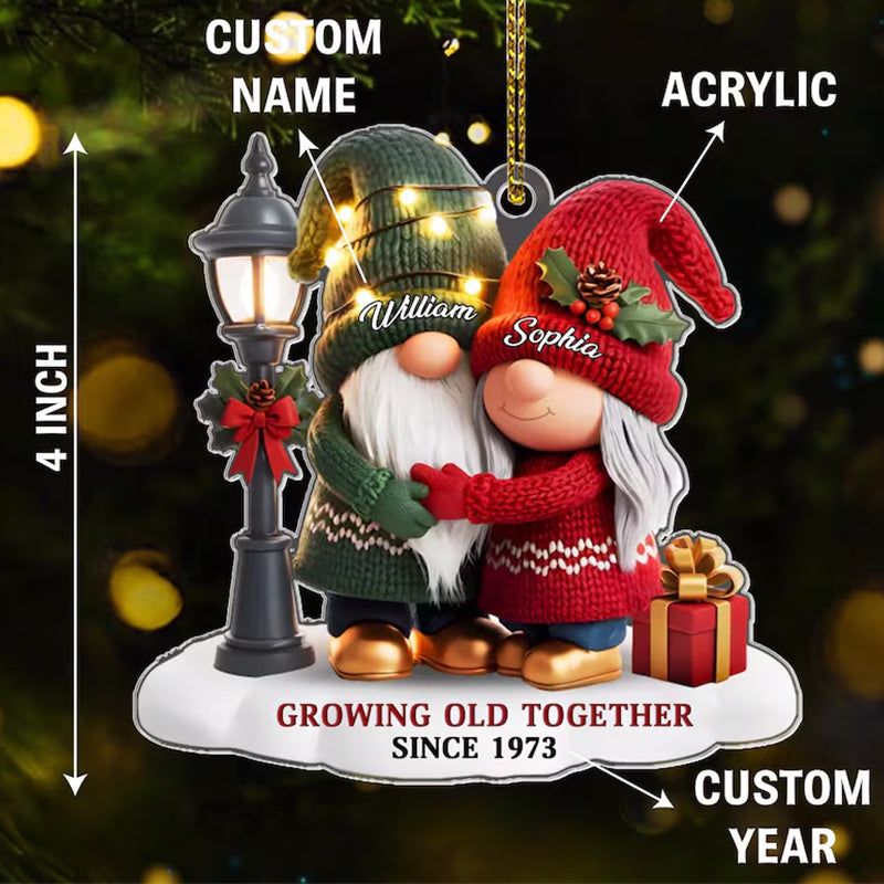Growing Old Together Ornament with Names