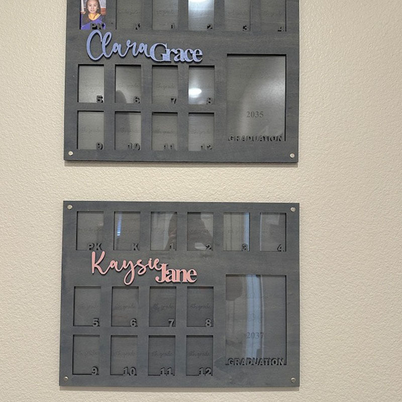 LARGE School Years Photo Picture Frame PreK-12 K-12 Customizable Graduation Gift