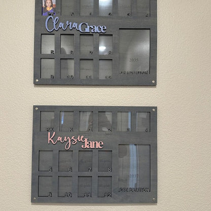LARGE School Years Photo Picture Frame PreK-12 K-12 Customizable Graduation Gift