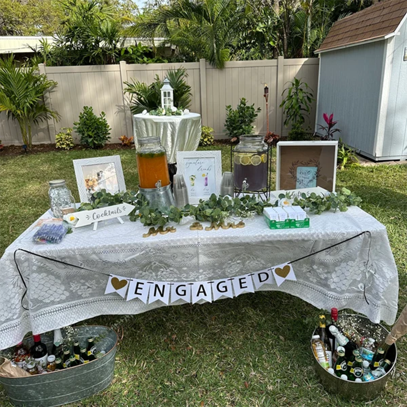 Engagement party decorations - bridal shower banner