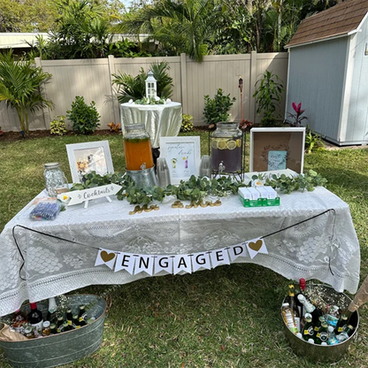 Engagement party decorations - bridal shower banner