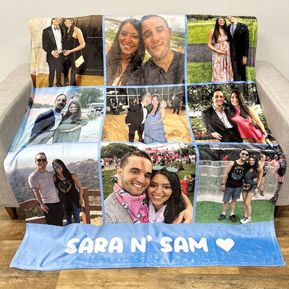 Personalized Photo Blanket, Personalized Gift, Memorial Blanket, Anniversary Gift