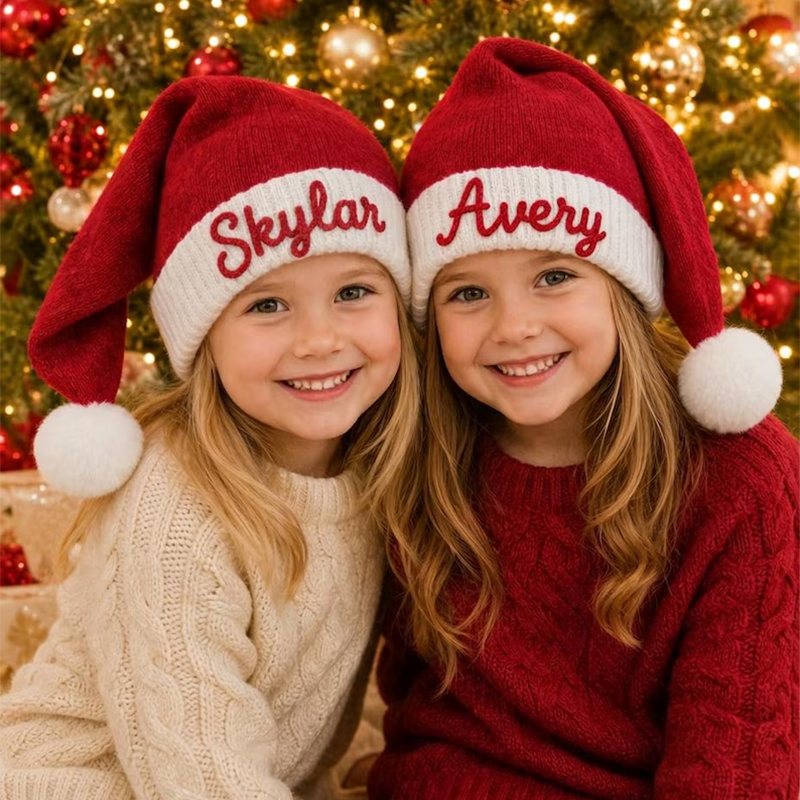 Personalised Christmas Santa Hat . Baby Toddler & Aldult Santa Hat