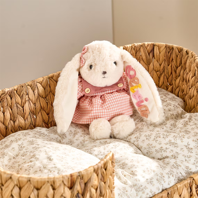 Personalized Embroidered Bunny Plush Baby Gift – Custom Stuffed Rabbit