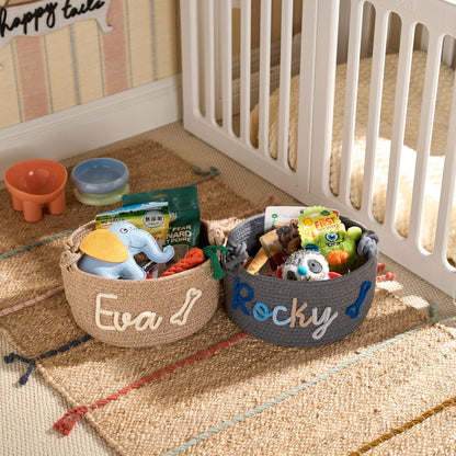 Personalized Basket | Pet Toy Box | Dog Toy Basket
