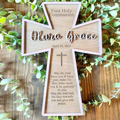 Personalized First Holy Communion Cross | Holy Communion Gift