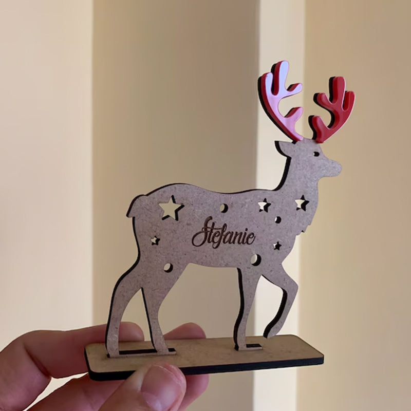 Personalized Reindeer Place Name Settings