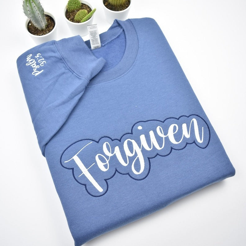 Custom Embroidered Joyful Holiday Sweatshir Personalized Crewneck Hoodie