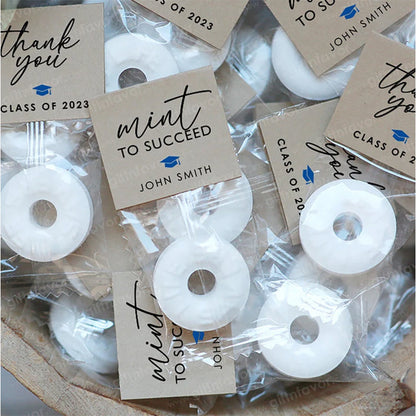100pcs Mint to Succeed Favors,Graduation Mints