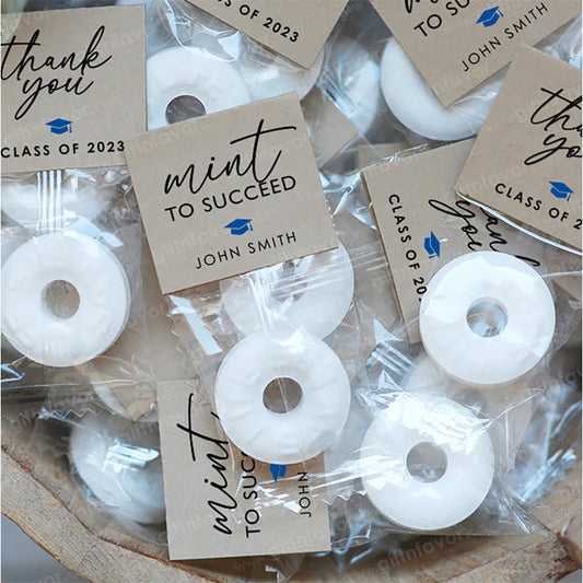 100pcs Mint to Succeed Favors,Graduation Mints