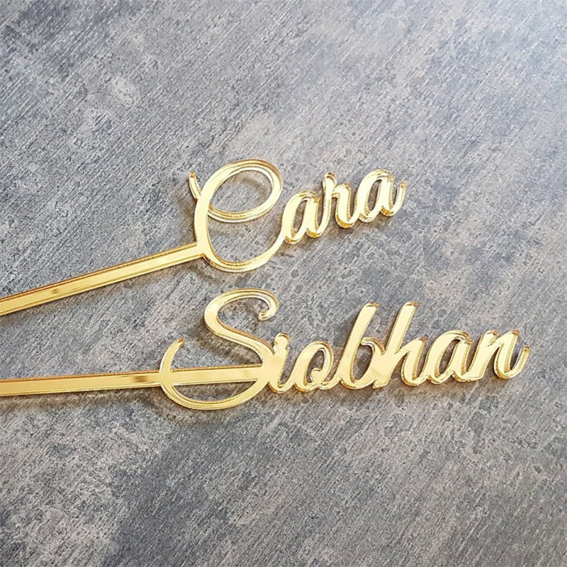 Drink stirrers gold Drink wedding stirrers Personalized swizzle sticks Name stirrers