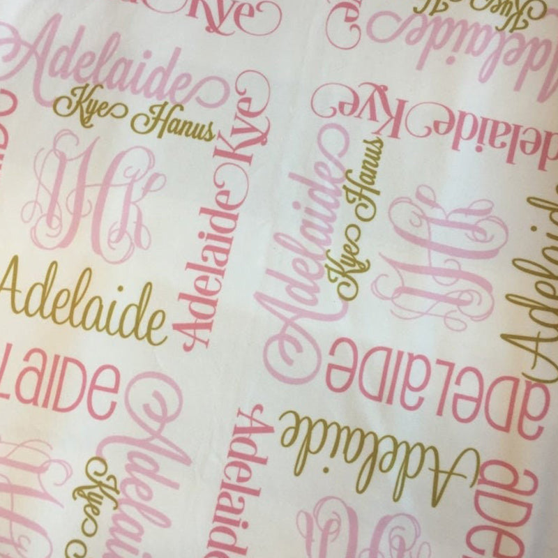 Monogram Baby Blanket Personalized Baby Blanket