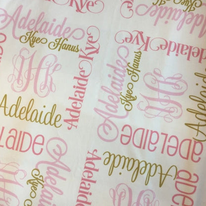 Monogram Baby Blanket Personalized Baby Blanket