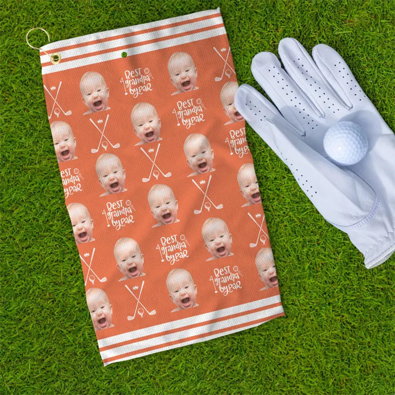 Custom Golf Towel With Kids Photo, Kids Golf Rag