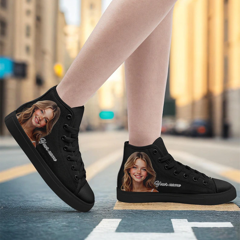 Custom High Top Sneakers: Personalized Photo Canvas Shoes