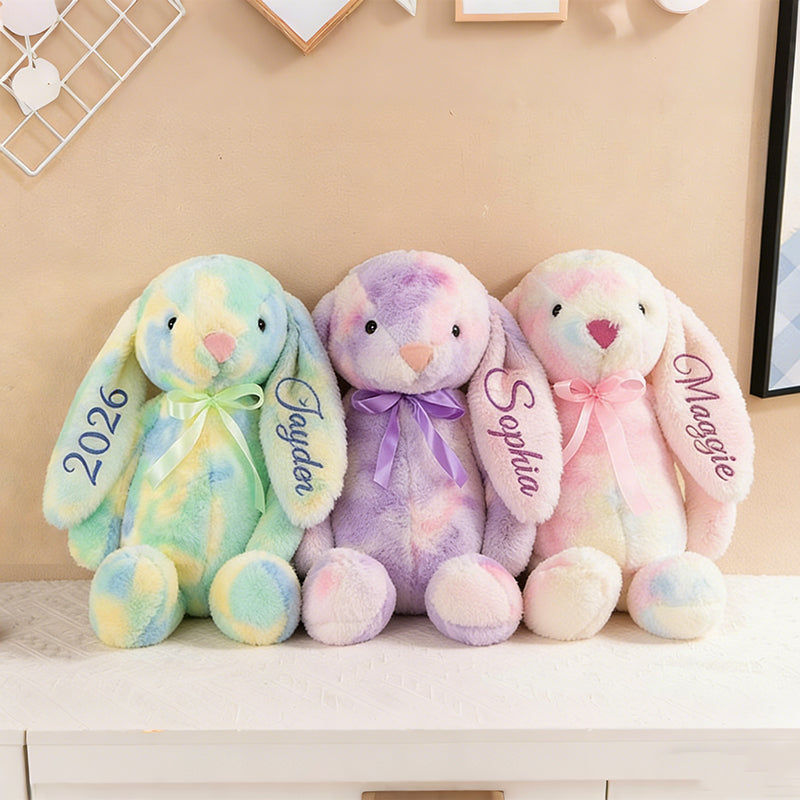 Personalized Easter Embroidered Plush Bunny Toy