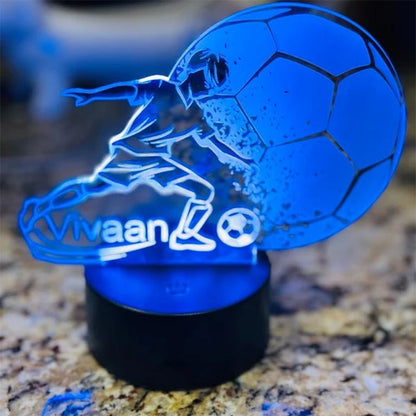Personalized Soccer Lamp - Unique Bedroom Night Light