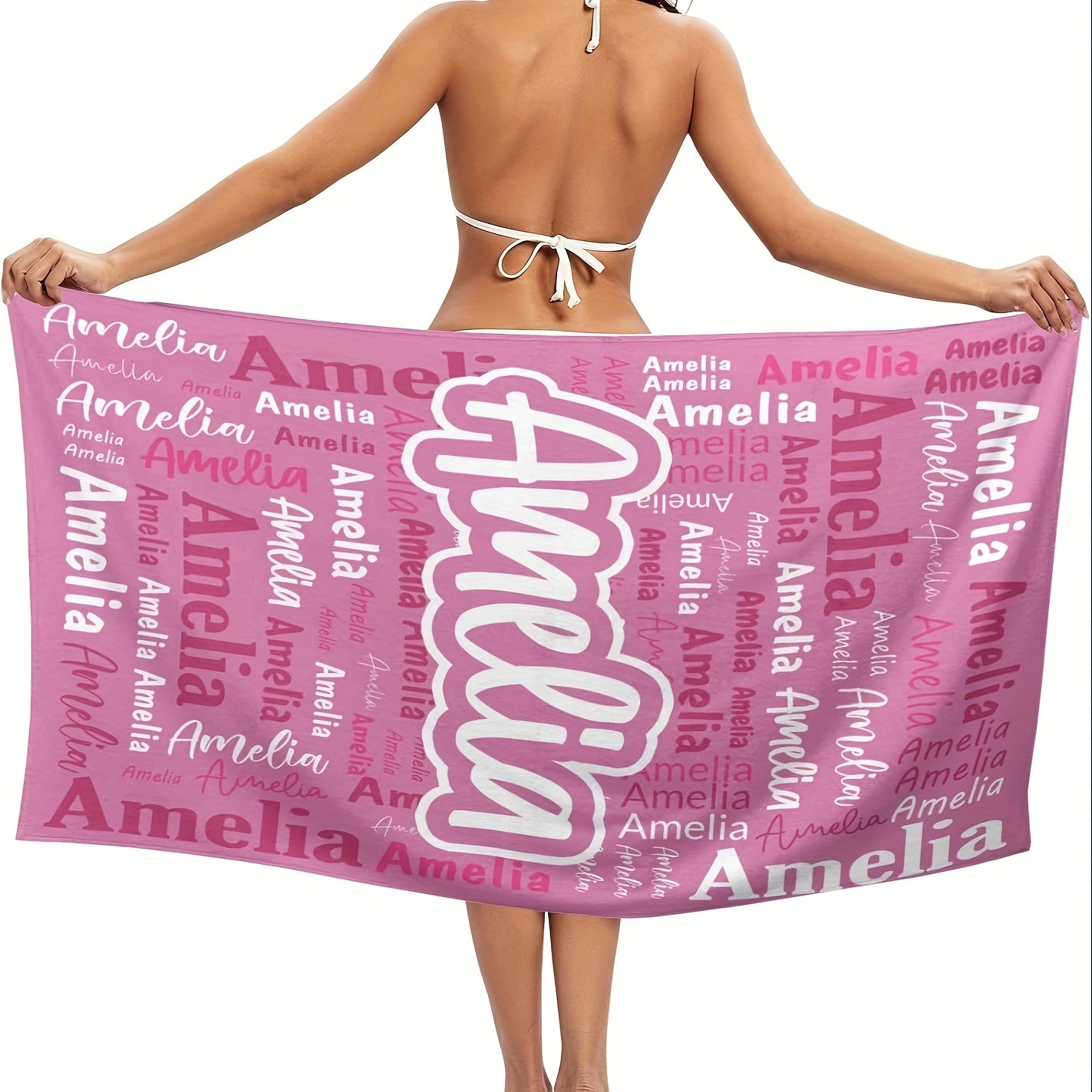 Custom Name Beach Towel Personalized Name Beach Towel