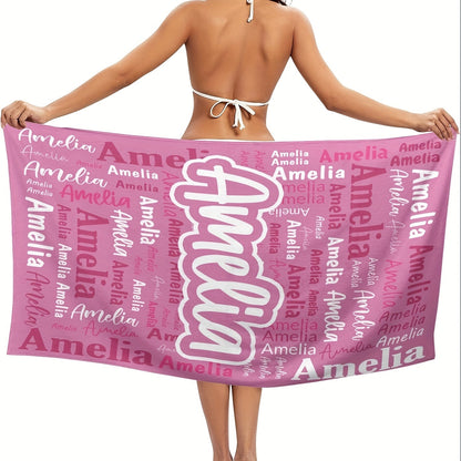Custom Name Beach Towel Personalized Name Beach Towel