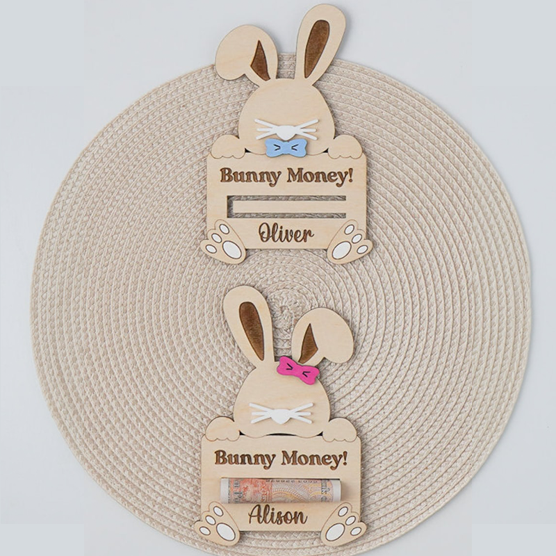 Personalised Easter Bunny Money Holder Easter Basket Stuffer