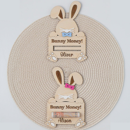 Personalised Easter Bunny Money Holder Easter Basket Stuffer