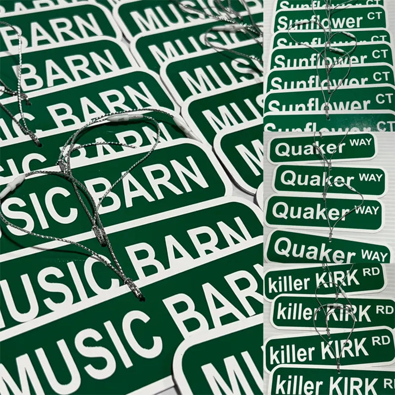 Street sign ornament  custom laser engraved acrylic ornament
