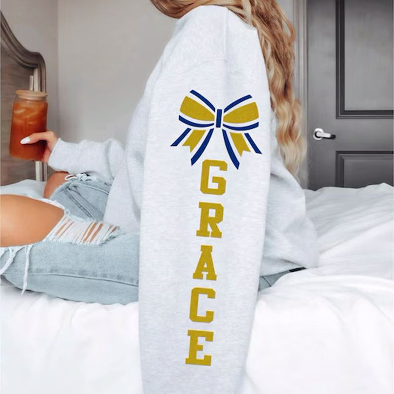 Custom Cheer Team Name Sweatshirt, Cheerleader Hoodie