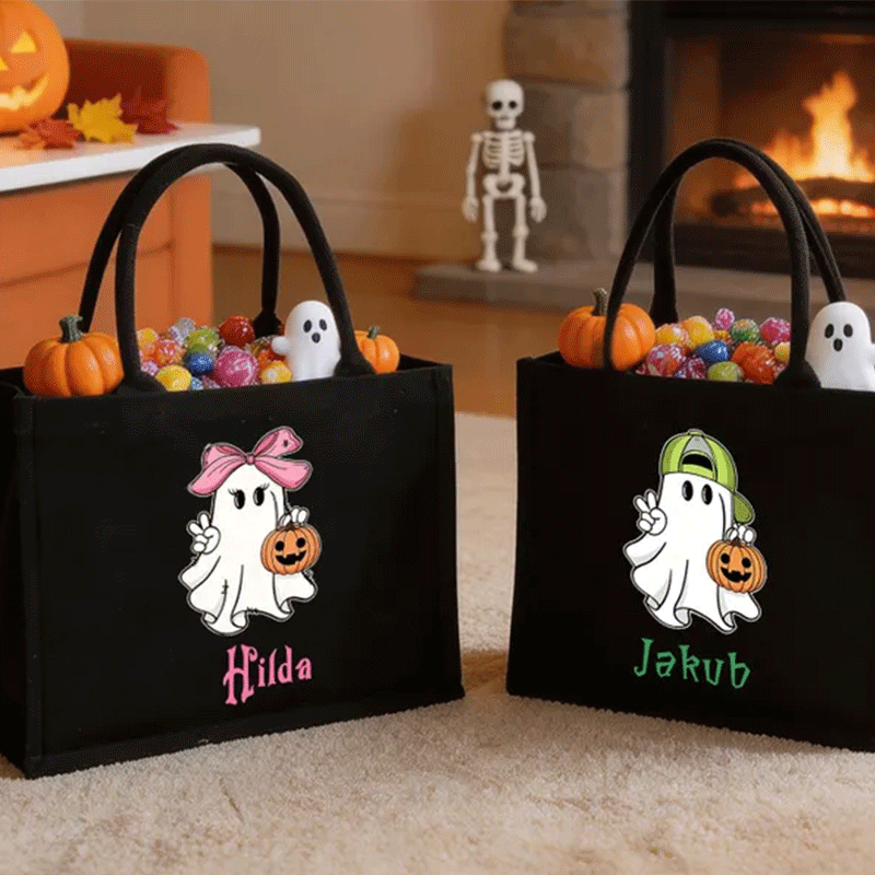 Trick or Treat Bags Personalized Halloween Bag Custom Halloween Treat Bags for Kids